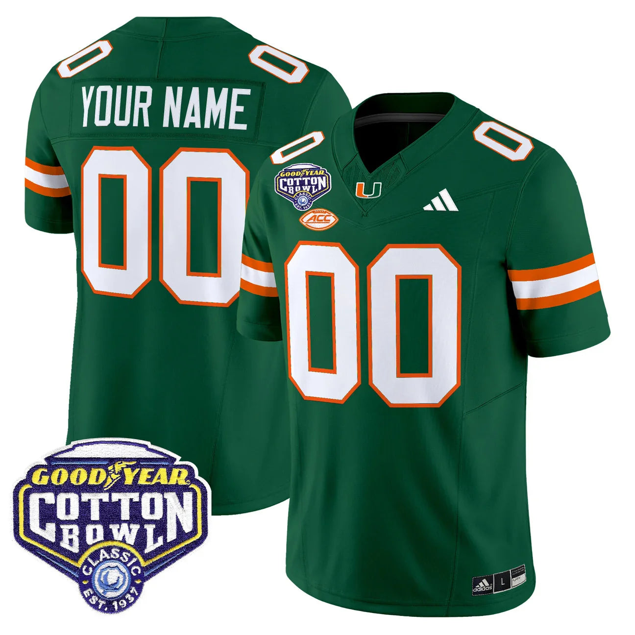 Miami College Football Stitched Jersey 2026 - Cotton Bowl Patch