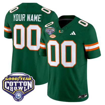 Miami College Football Stitched Jersey 2026 - Cotton Bowl Patch