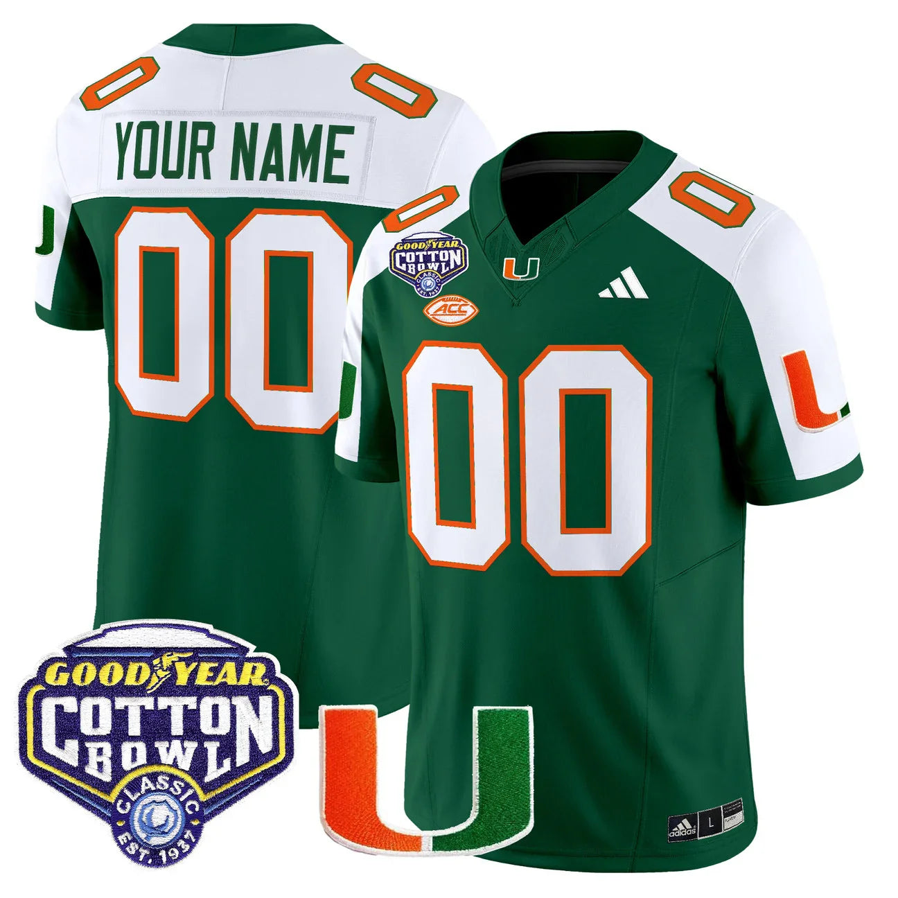 Miami College Football Stitched Jersey 2026 - Cotton Bowl Patch