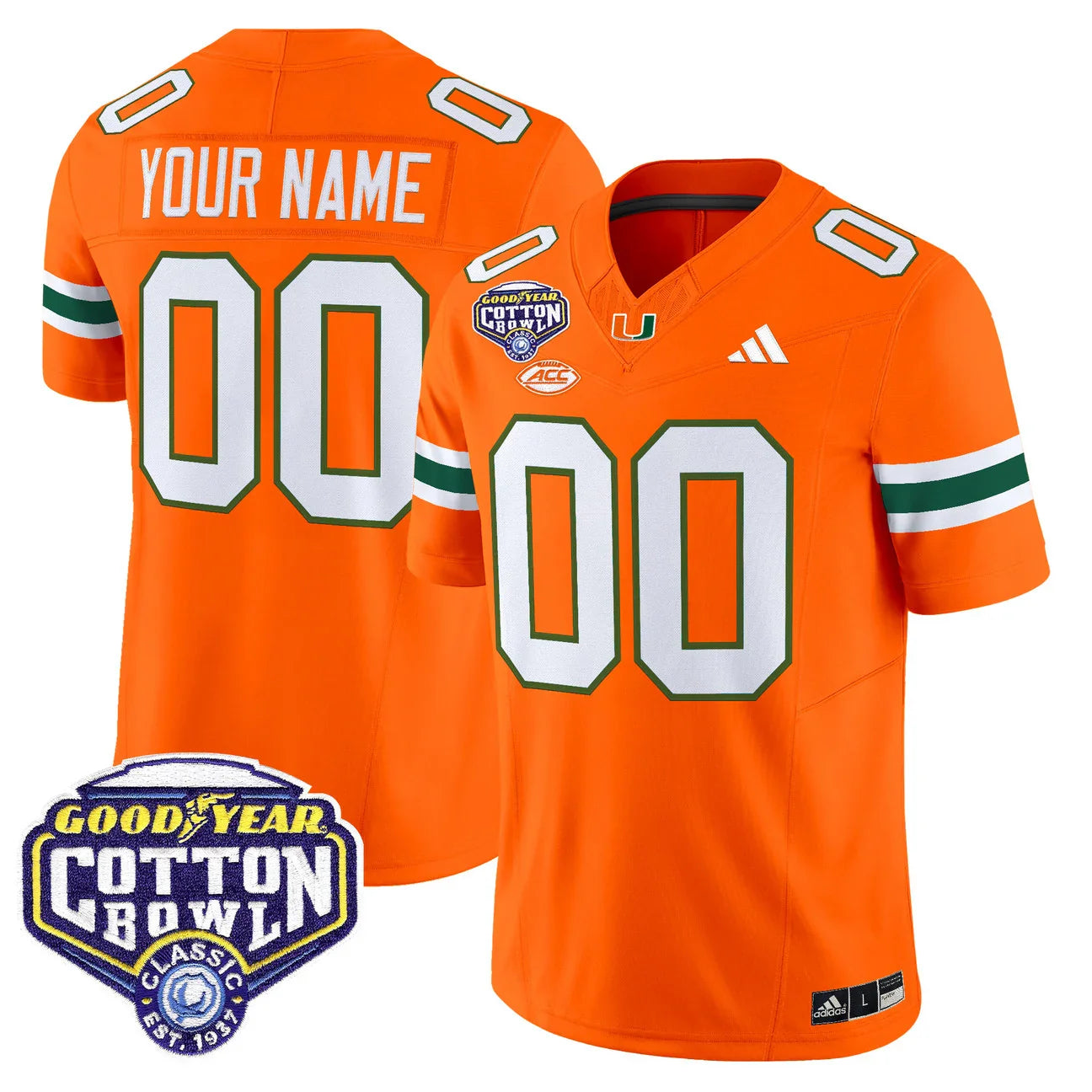 Miami College Football Stitched Jersey 2026 - Cotton Bowl Patch