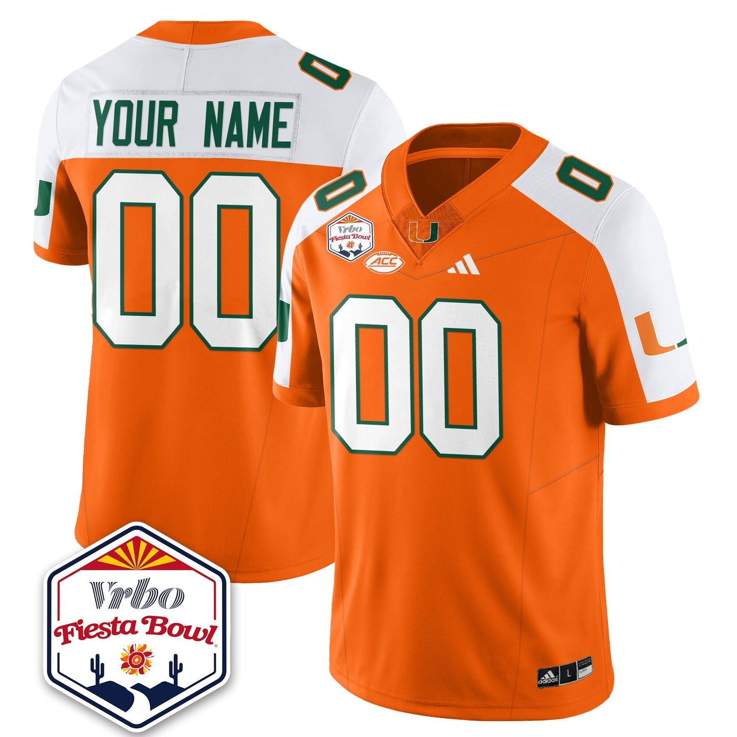 Miami College Football Stitched Jersey 2026 - Fiesta Bowl Patch