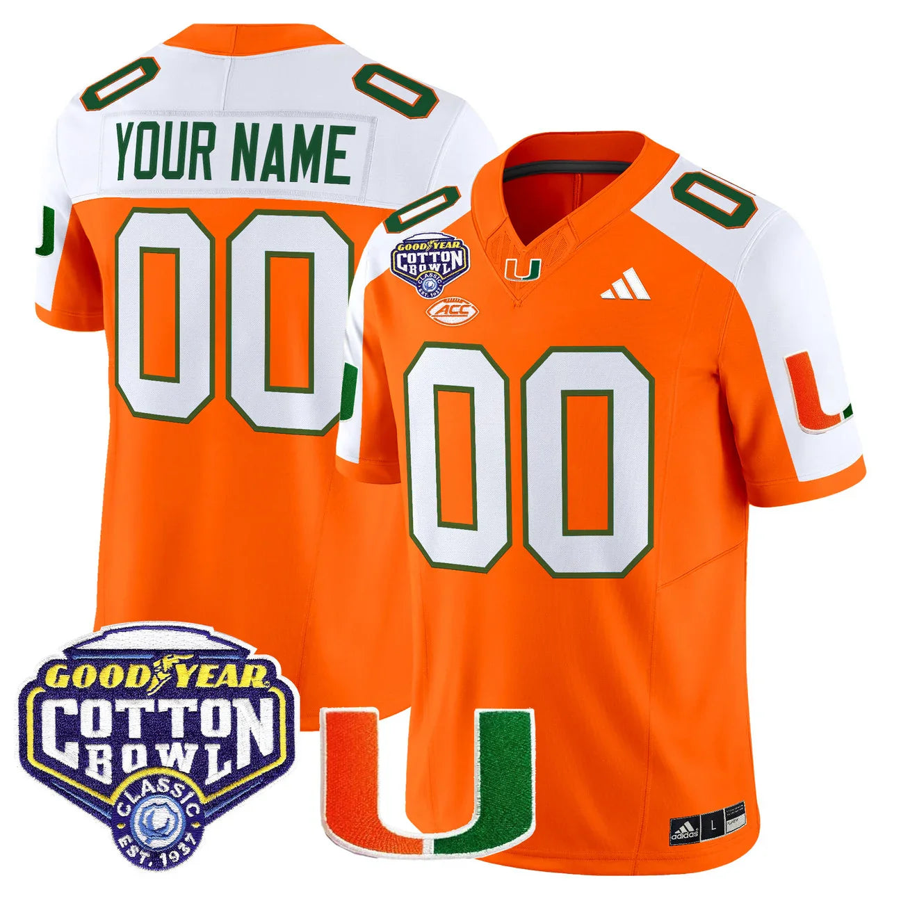 Miami College Football Stitched Jersey 2026 - Cotton Bowl Patch