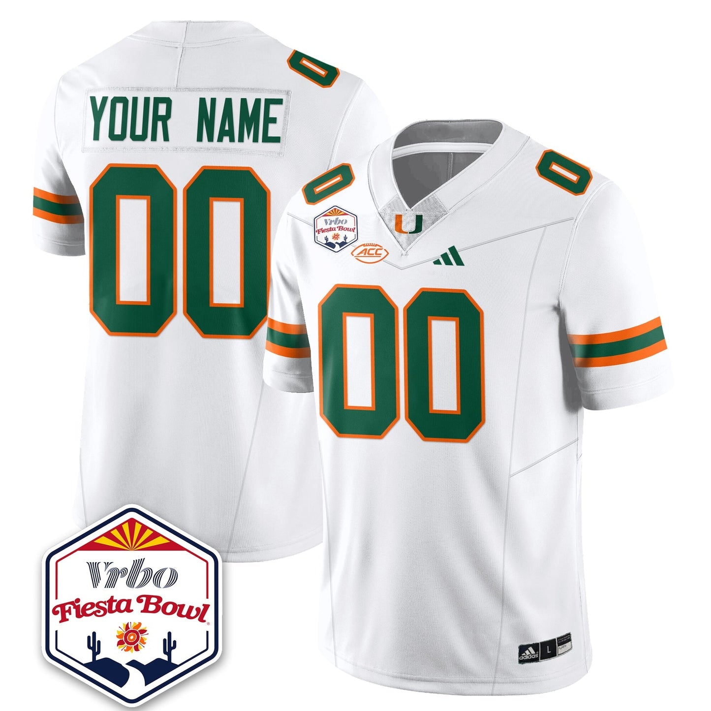 Miami College Football Stitched Jersey 2026 - Fiesta Bowl Patch