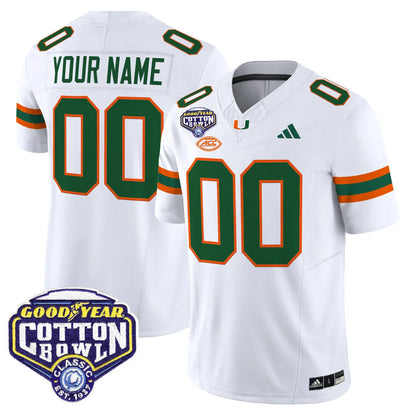 Miami College Football Stitched Jersey 2026 - Cotton Bowl Patch
