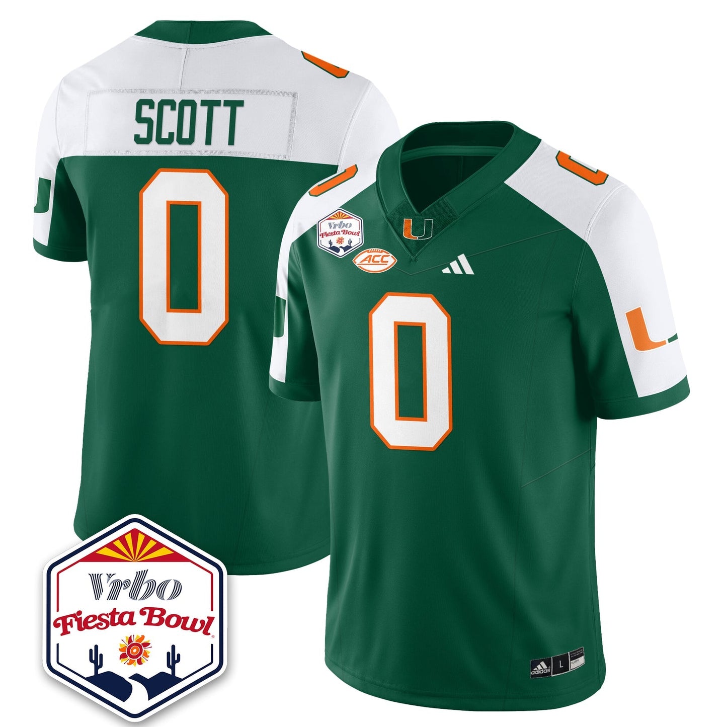 Miami College Football Stitched Jersey 2026 - Fiesta Bowl Patch