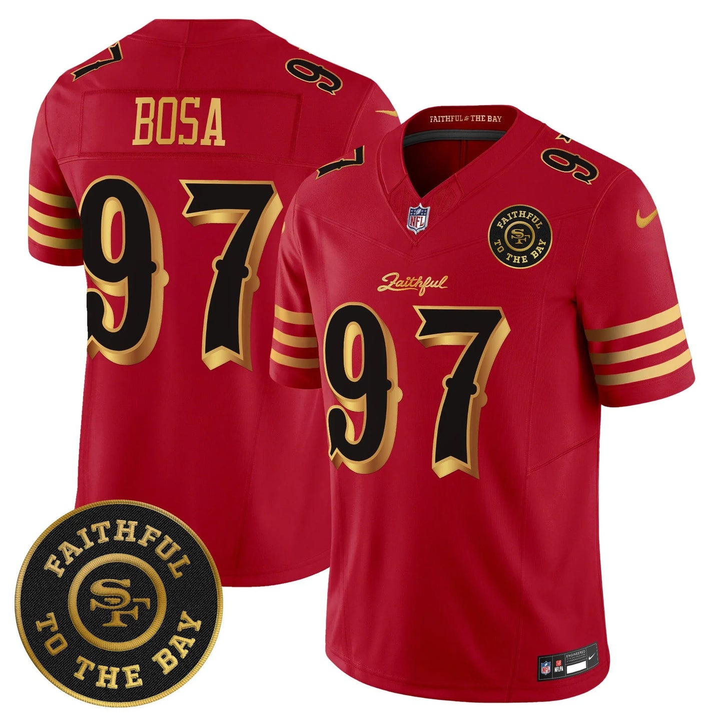 Men's Niners Football “Rivalries” Jersey - Faithful To The Bay Patch