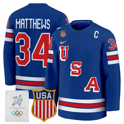 Men's 2026 USA Olympic Premium Hockey All Stitched Jersey