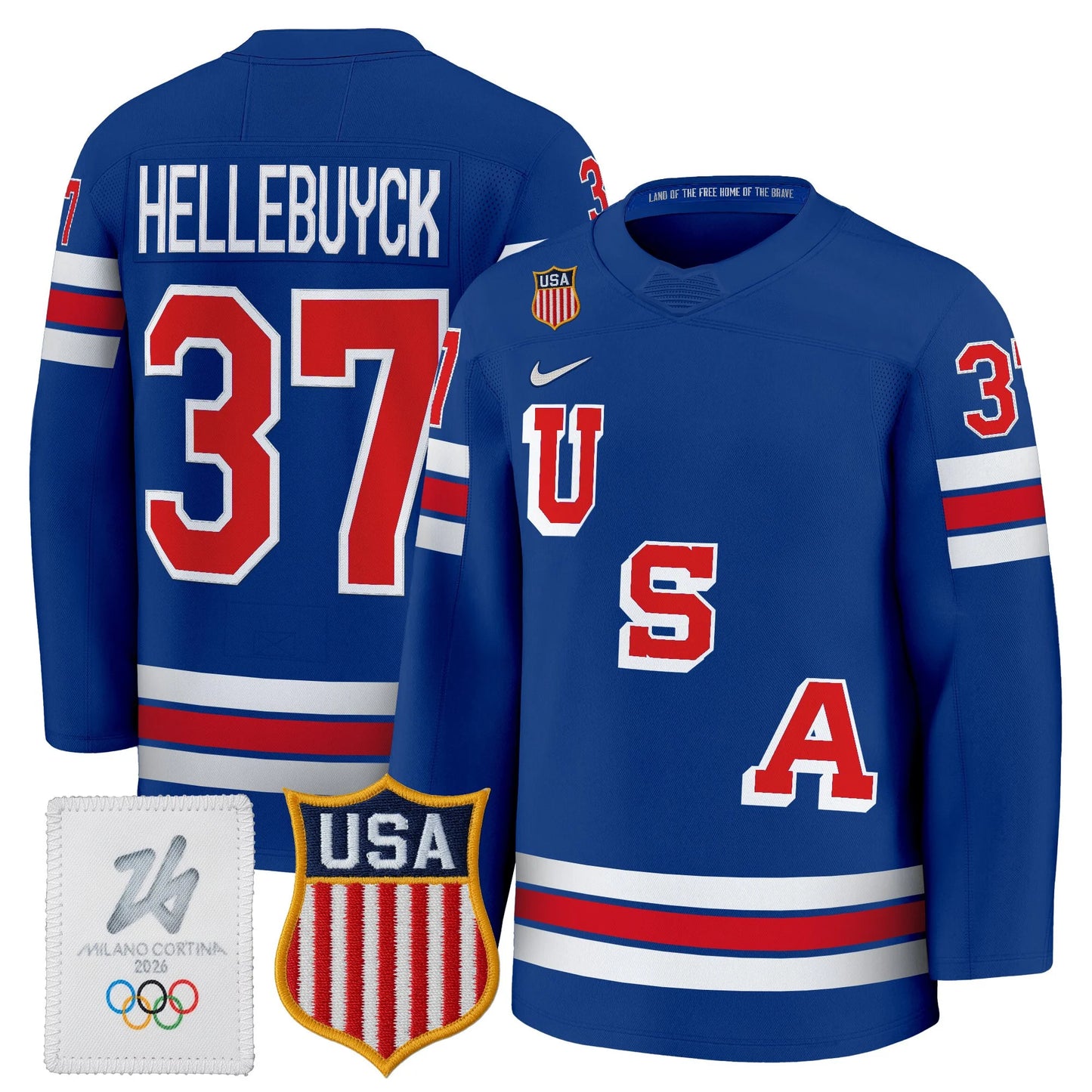 Men's 2026 USA Olympic Premium Hockey All Stitched Jersey