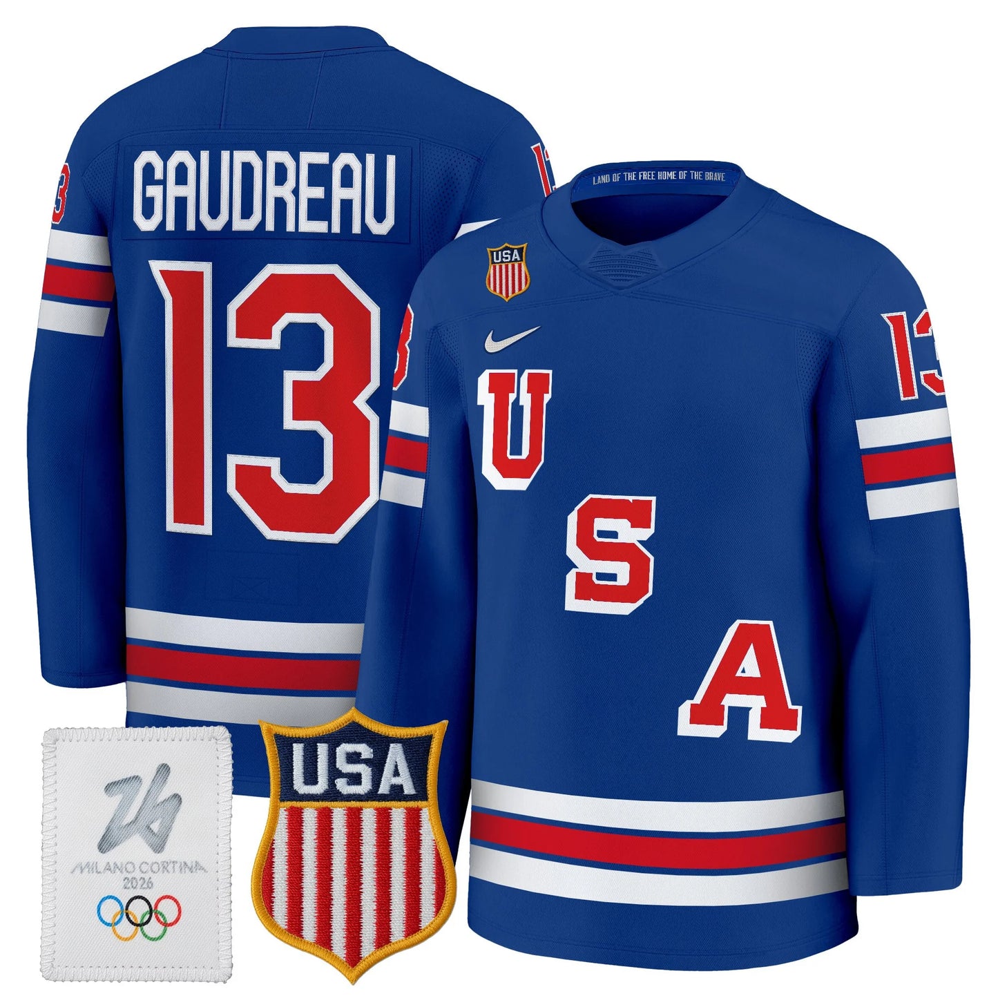 Men's 2026 USA Olympic Premium Hockey All Stitched Jersey