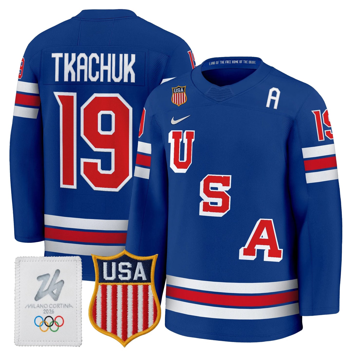 Men's 2026 USA Olympic Premium Hockey All Stitched Jersey