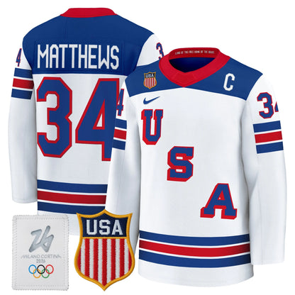 Men's 2026 USA Olympic Premium Hockey All Stitched Jersey