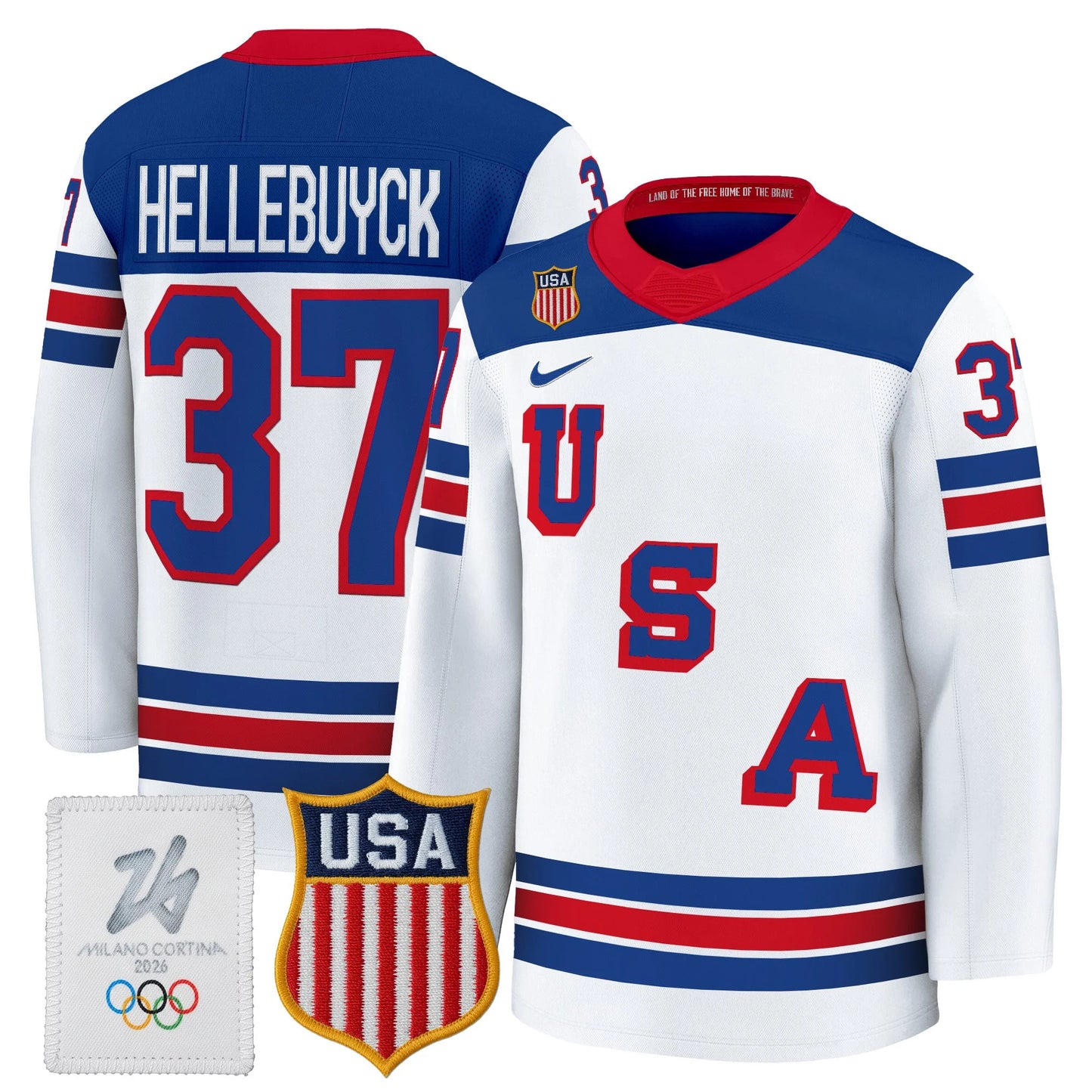 Men's 2026 USA Olympic Premium Hockey All Stitched Jersey