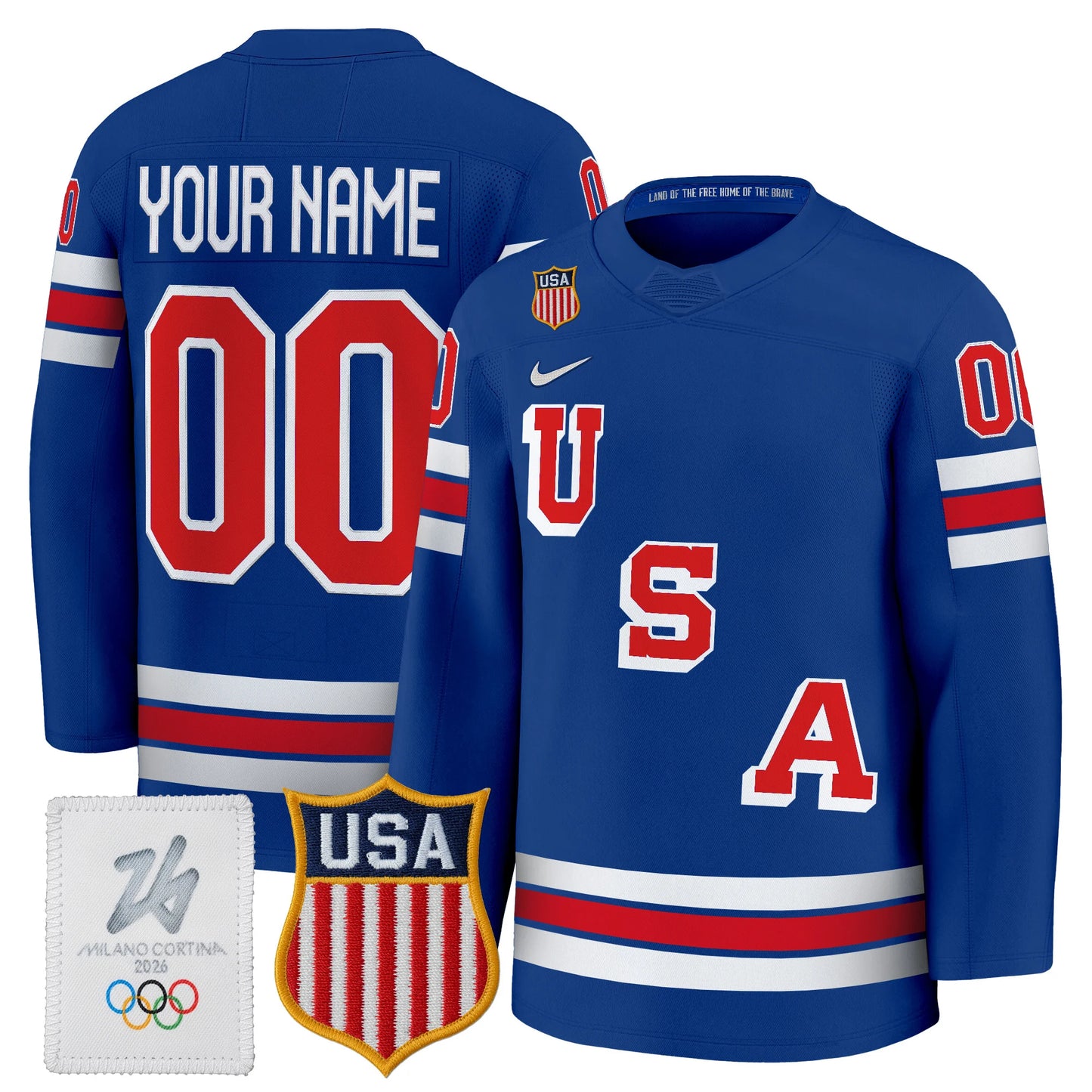 Men's 2026 USA Olympic Premium Hockey All Stitched Jersey