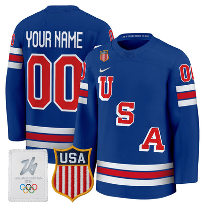 Men's 2026 USA Olympic Premium Hockey All Stitched Jersey