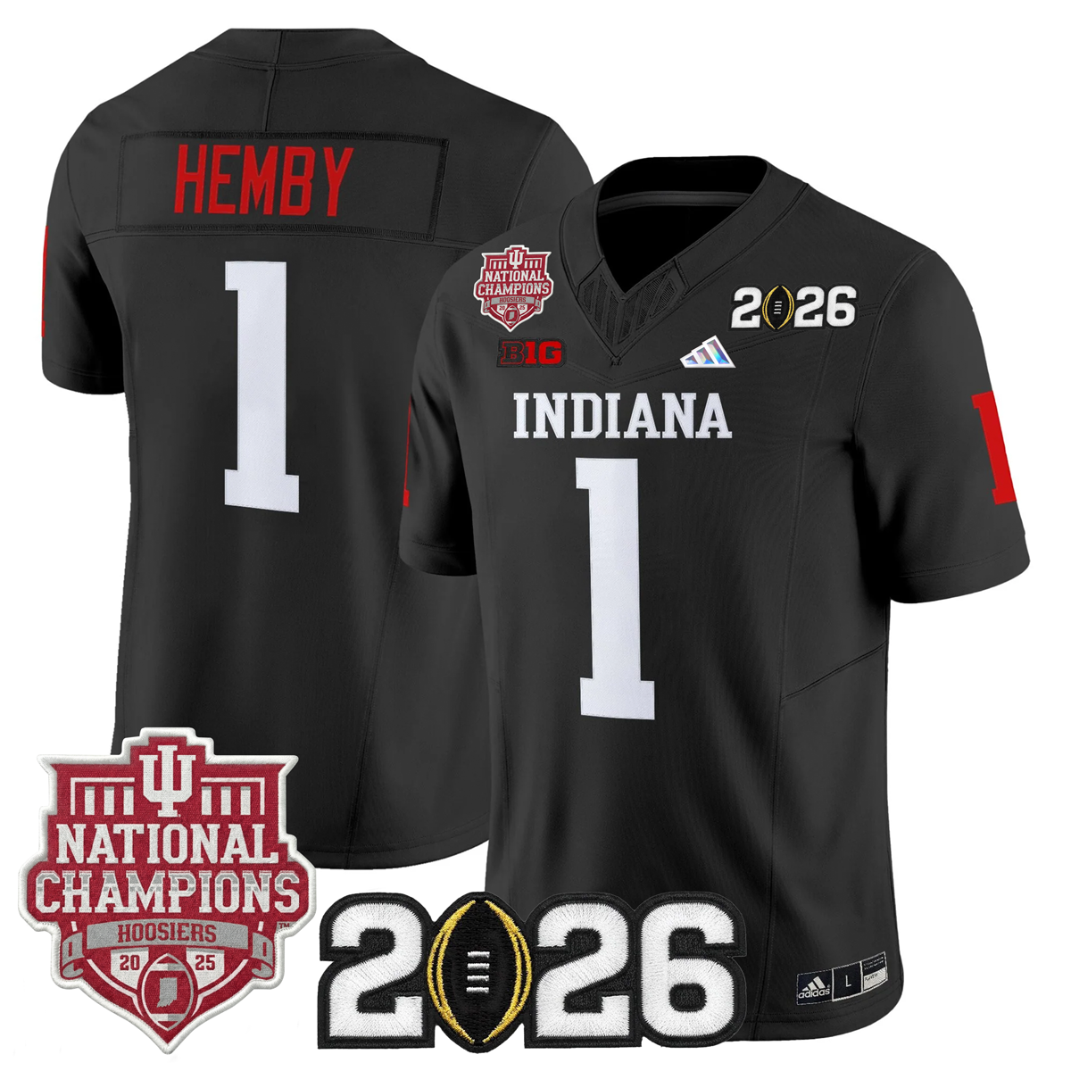 Indiana College Football Stitched Jersey - 2026 CFP + National Champions Patch