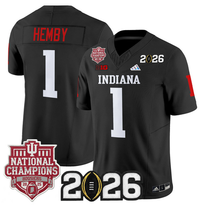 Indiana College Football Stitched Jersey - 2026 CFP + National Champions Patch