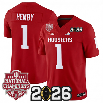 Indiana College Football Stitched Jersey - 2026 CFP + National Champions Patch