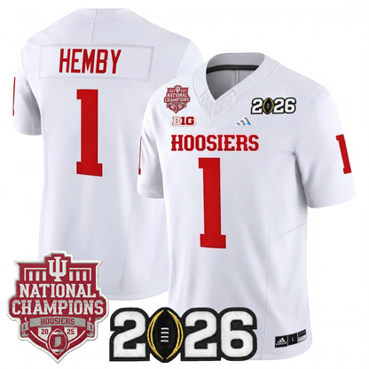 Indiana College Football Stitched Jersey - 2026 CFP + National Champions Patch