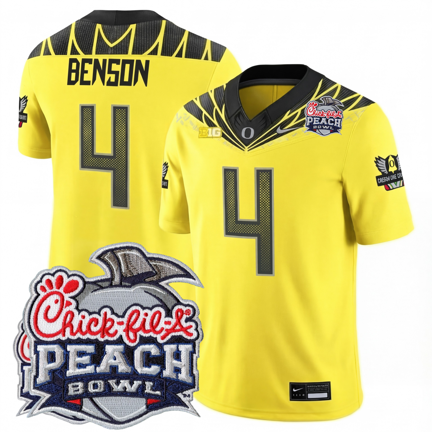 Oregon College Football Stitched Jersey 2026 - Peach Bowl Patch