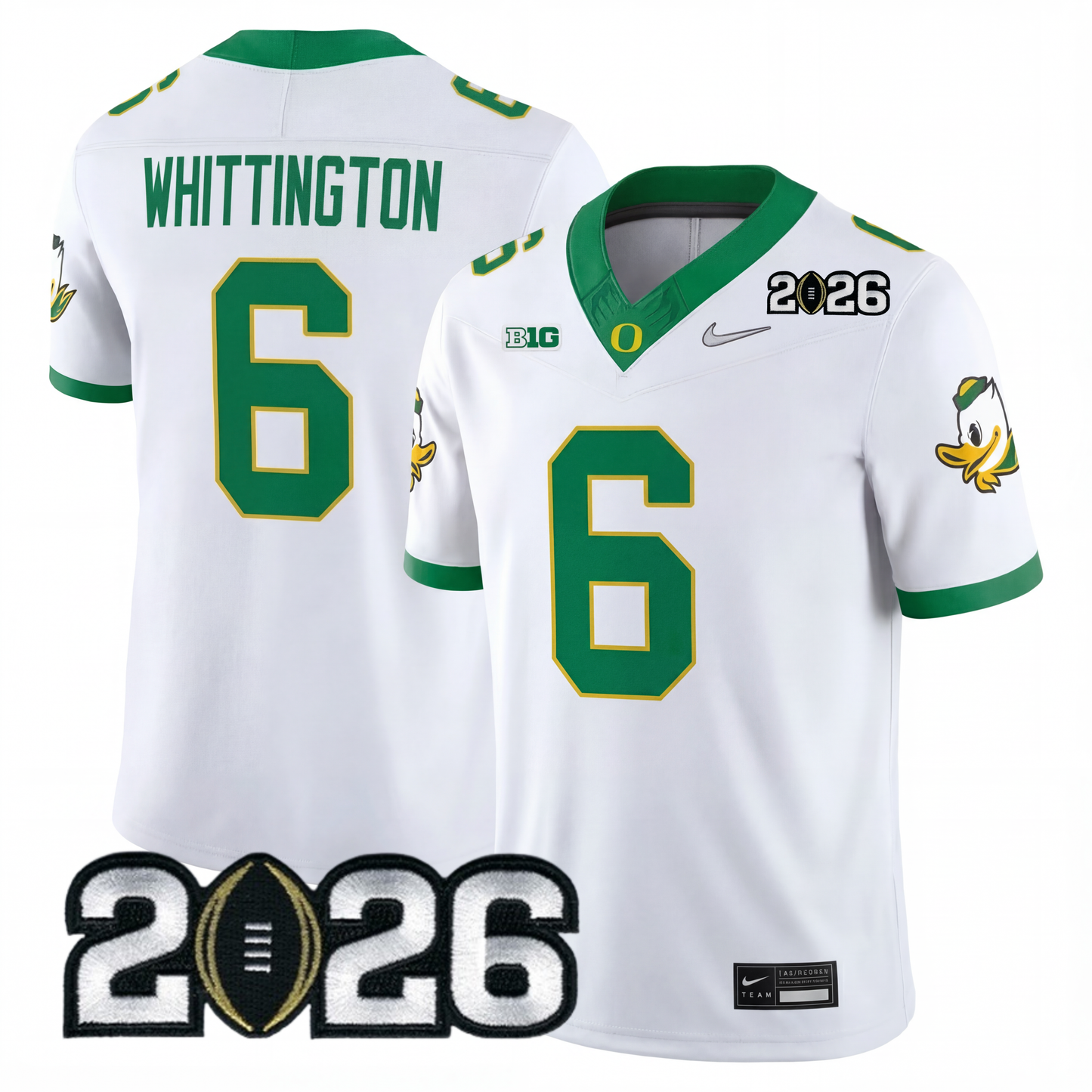Oregon College Football Stitched Jersey - 2026 CFP Patch