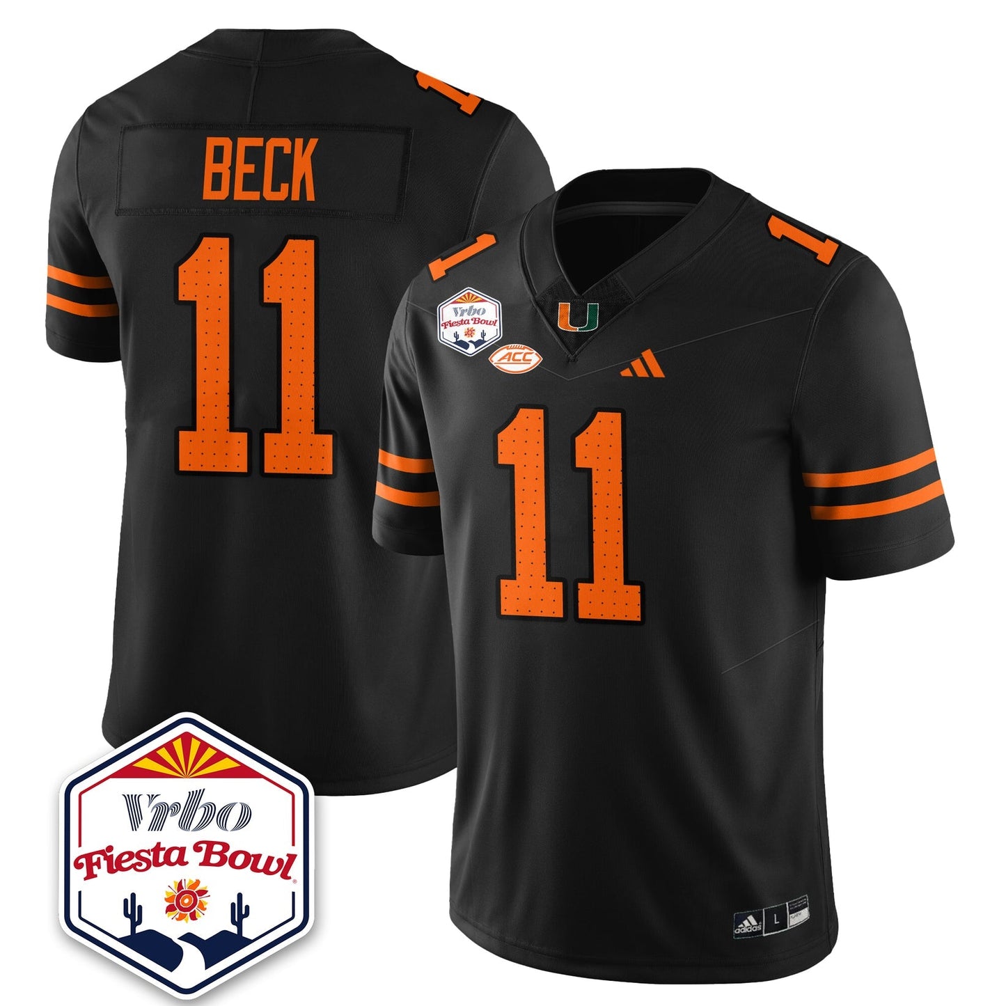 Miami College Football Stitched Jersey 2026 - Fiesta Bowl Patch