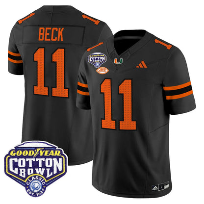 Miami College Football Stitched Jersey 2026 - Cotton Bowl Patch