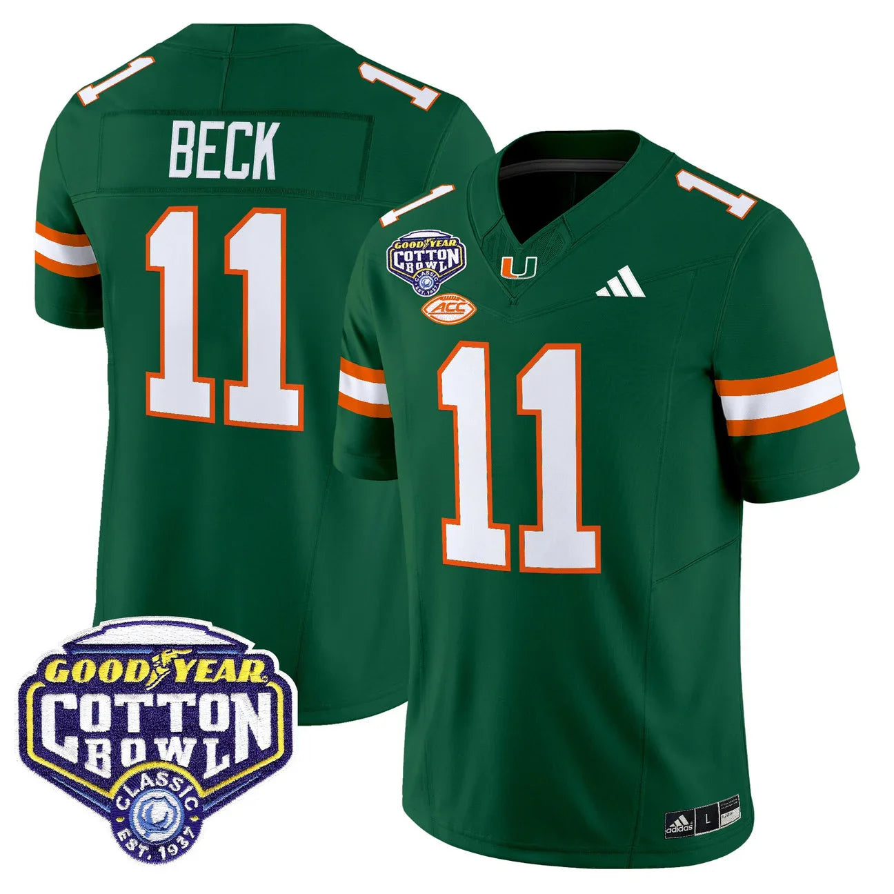 Miami College Football Stitched Jersey 2026 - Cotton Bowl Patch