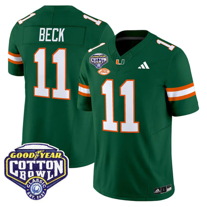 Miami College Football Stitched Jersey 2026 - Cotton Bowl Patch