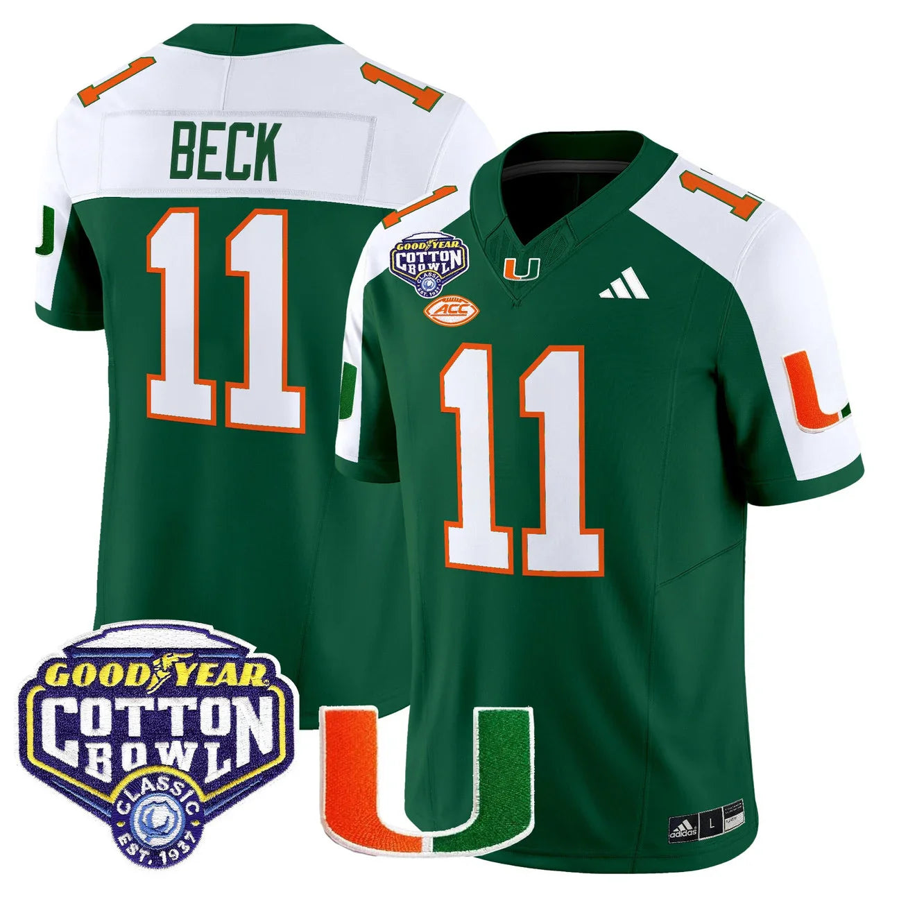 Miami College Football Stitched Jersey 2026 - Cotton Bowl Patch