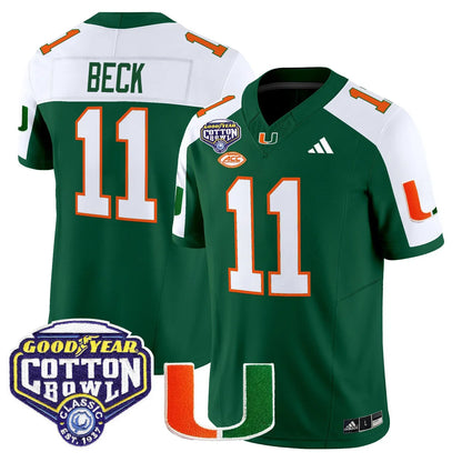 Miami College Football Stitched Jersey 2026 - Cotton Bowl Patch