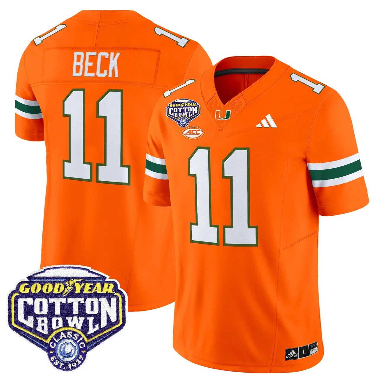 Miami College Football Stitched Jersey 2026 - Cotton Bowl Patch