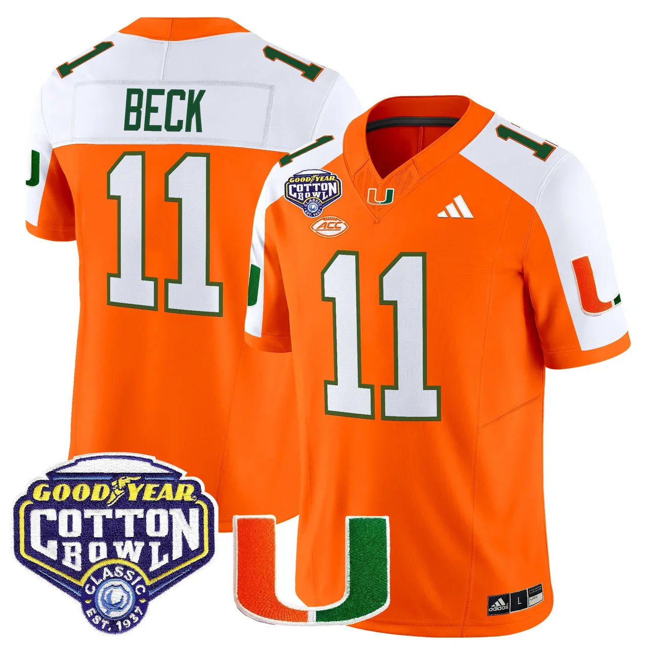 Miami College Football Stitched Jersey 2026 - Cotton Bowl Patch