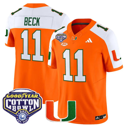 Miami College Football Stitched Jersey 2026 - Cotton Bowl Patch