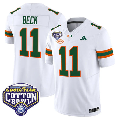 Miami College Football Stitched Jersey 2026 - Cotton Bowl Patch