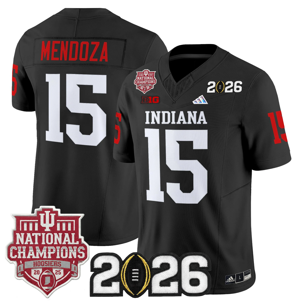Indiana College Football Stitched Jersey - 2026 CFP + National Champions Patch