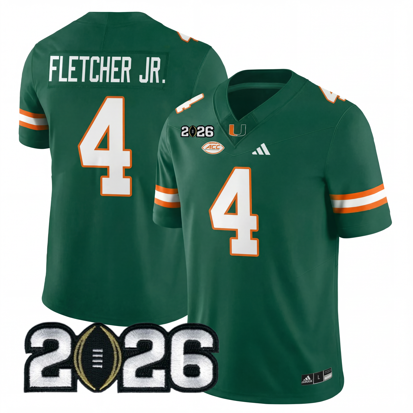 Miami College Football Stitched Jersey - 2026 CFP Patch