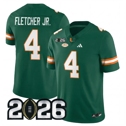 Miami College Football Stitched Jersey - 2026 CFP Patch