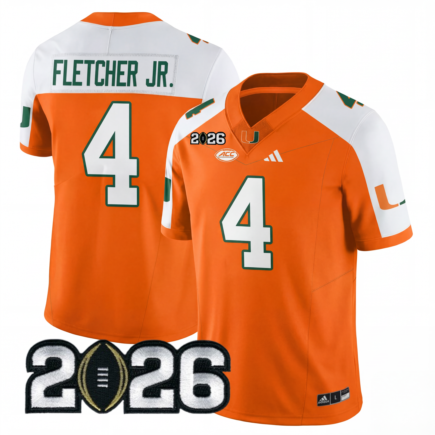 Miami College Football Stitched Jersey - 2026 CFP Patch