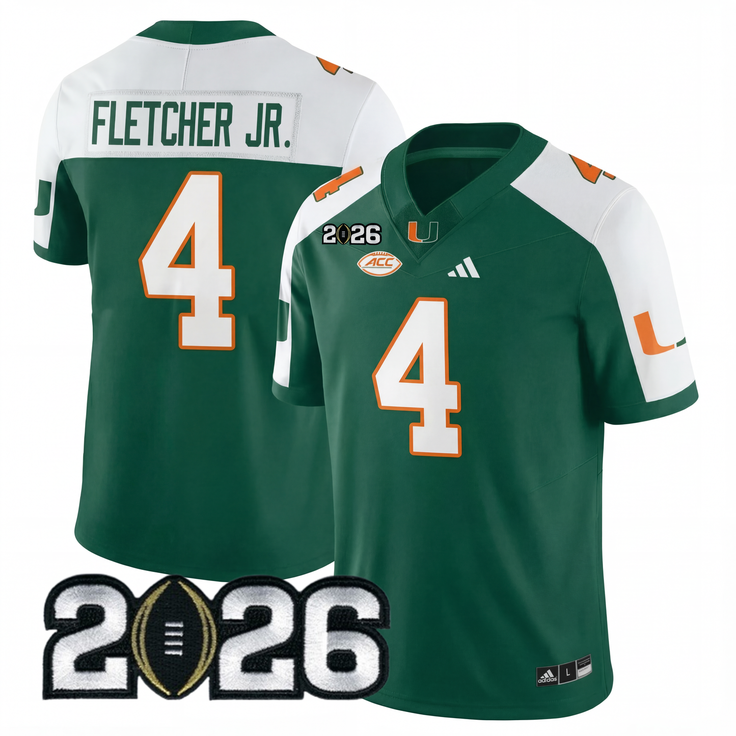 Miami College Football Stitched Jersey - 2026 CFP Patch