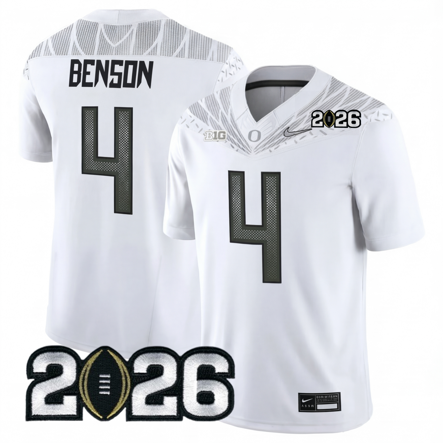 Oregon College Football Stitched Jersey - 2026 CFP Patch