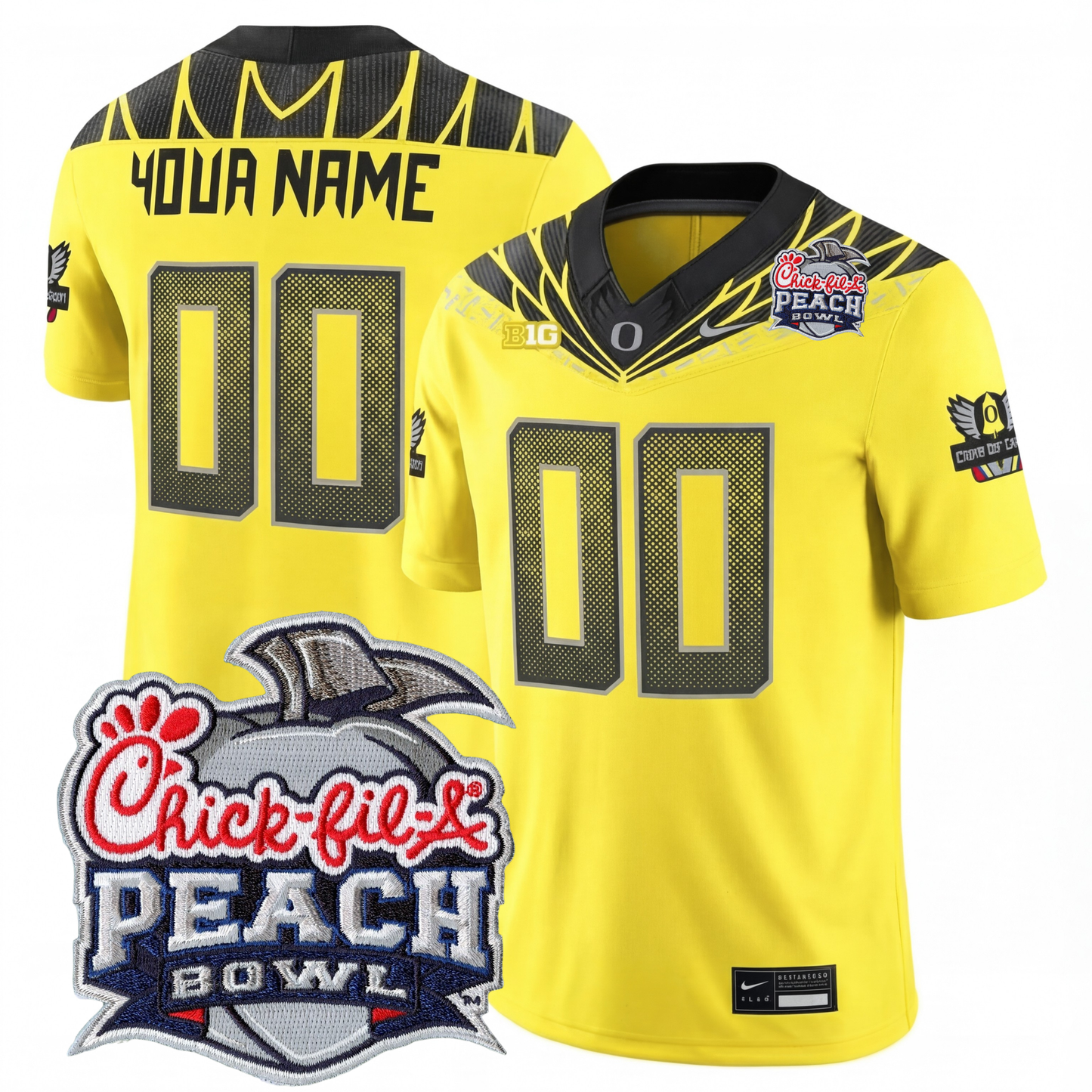 Oregon College Football Stitched Jersey 2026 - Peach Bowl Patch