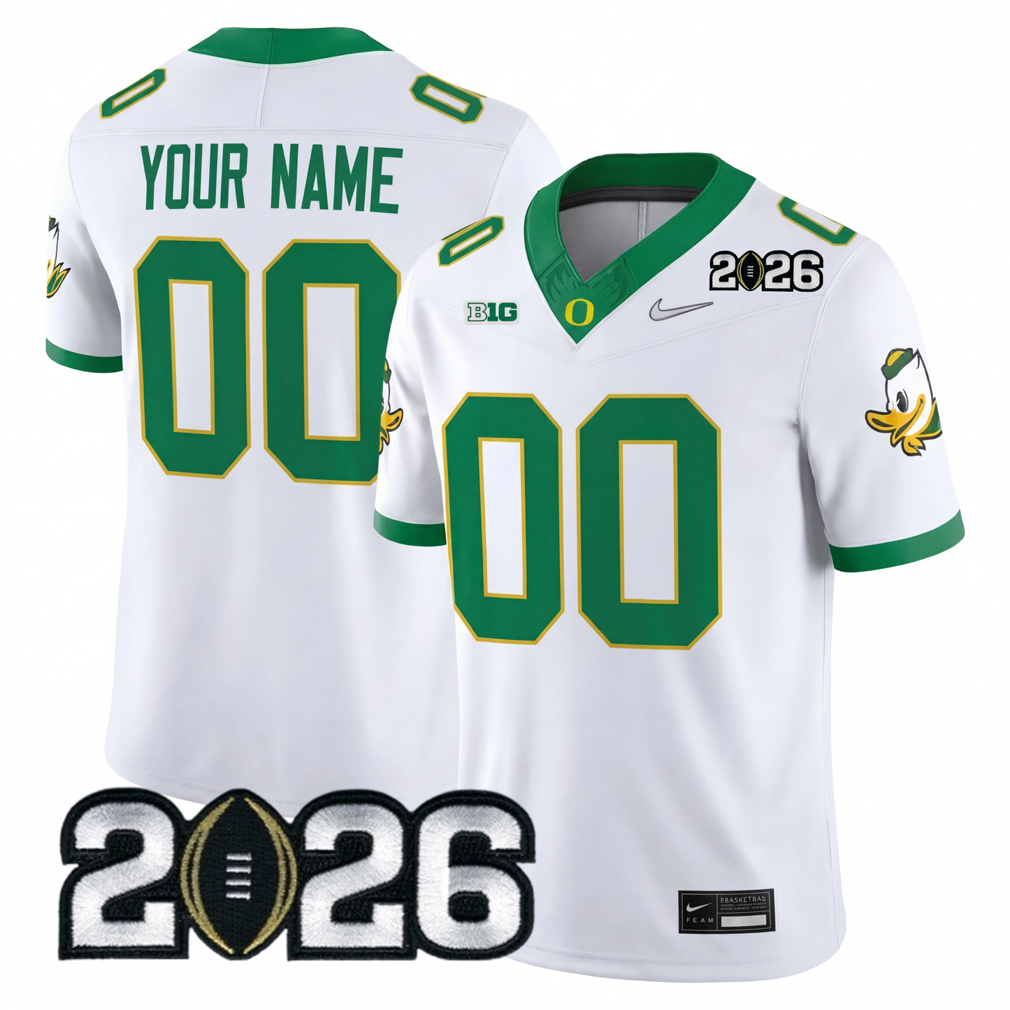 Oregon College Football Stitched Jersey - 2026 CFP Patch