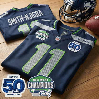 Men's SEA Football Limited Jersey - 50th & NFC West Champions Patch