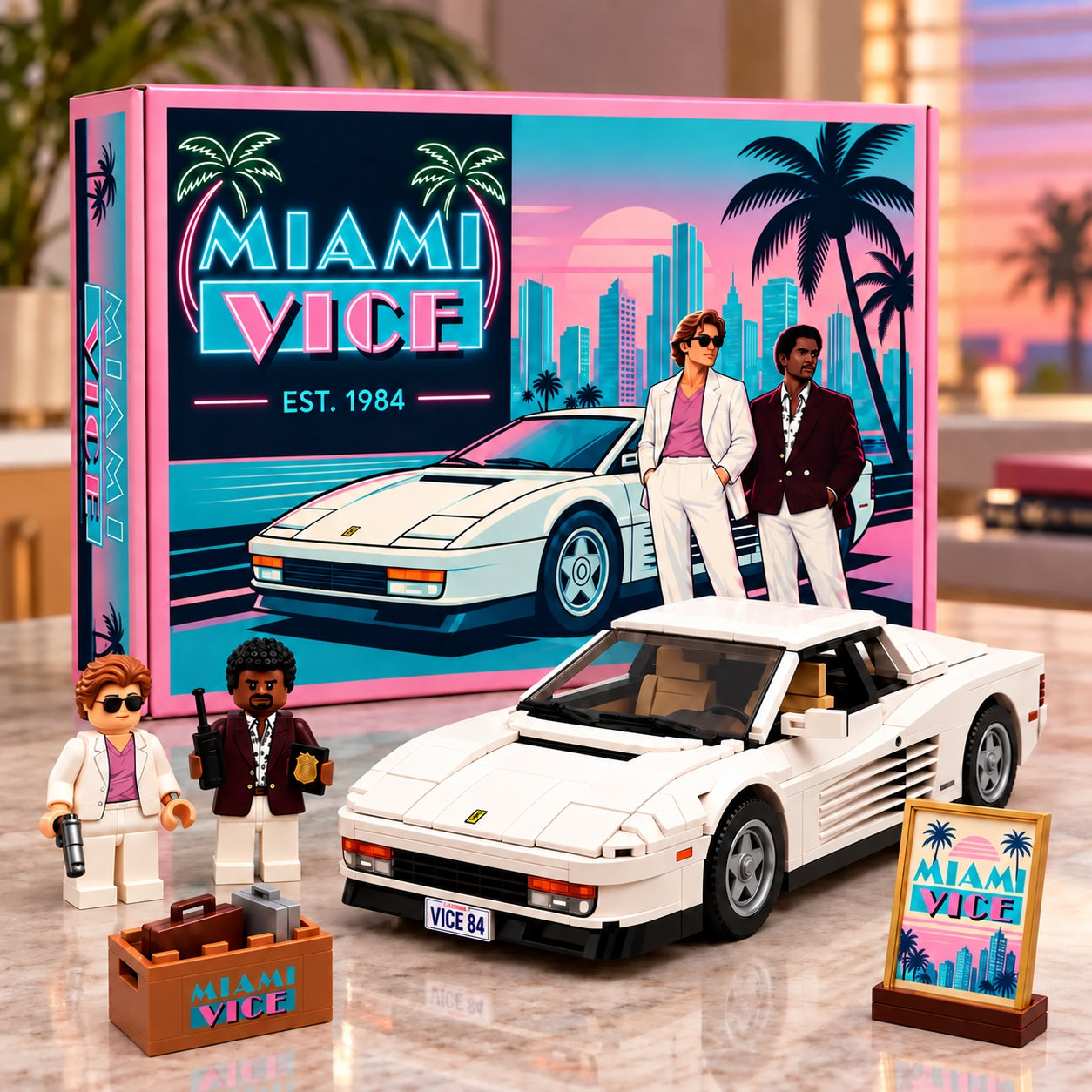 Miami Vice – Inspired 80s Miami Collector Building Set