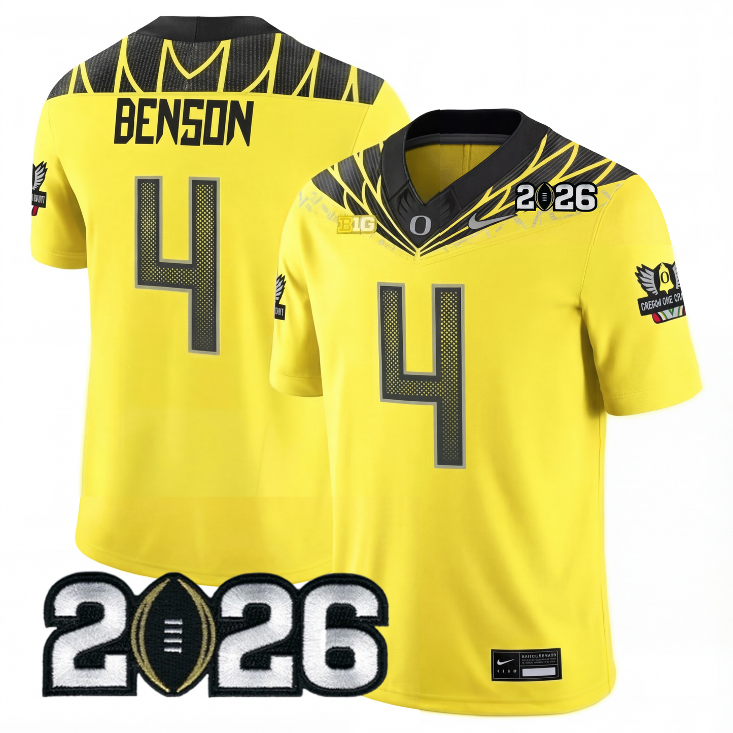 Oregon College Football Stitched Jersey - 2026 CFP Patch