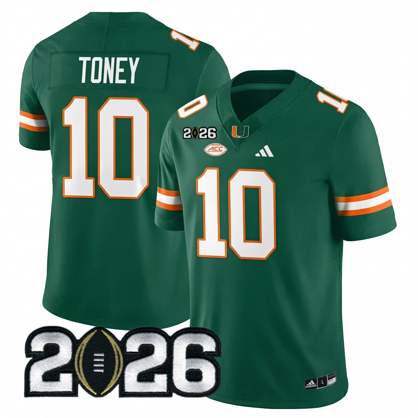 Miami College Football Stitched Jersey - 2026 CFP Patch