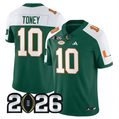 Miami College Football Stitched Jersey - 2026 CFP Patch