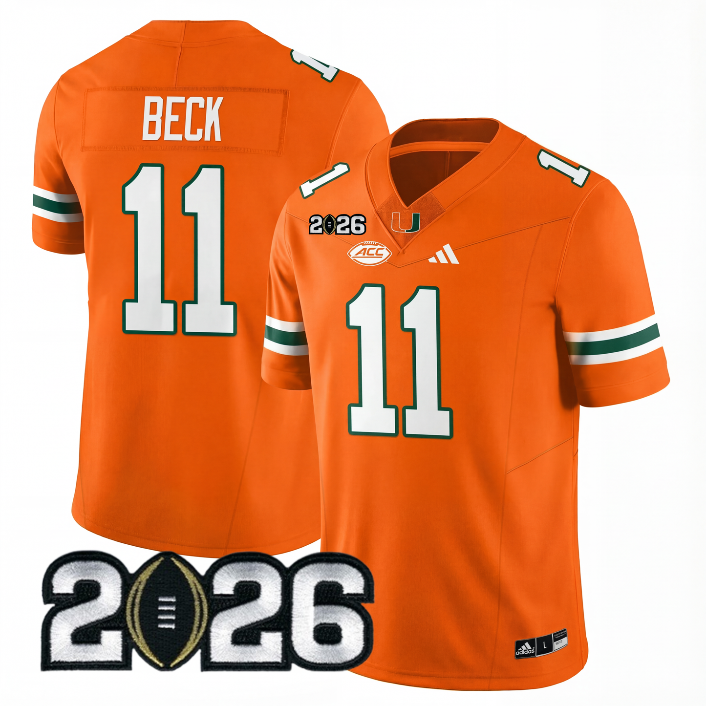 Miami College Football Stitched Jersey - 2026 CFP Patch
