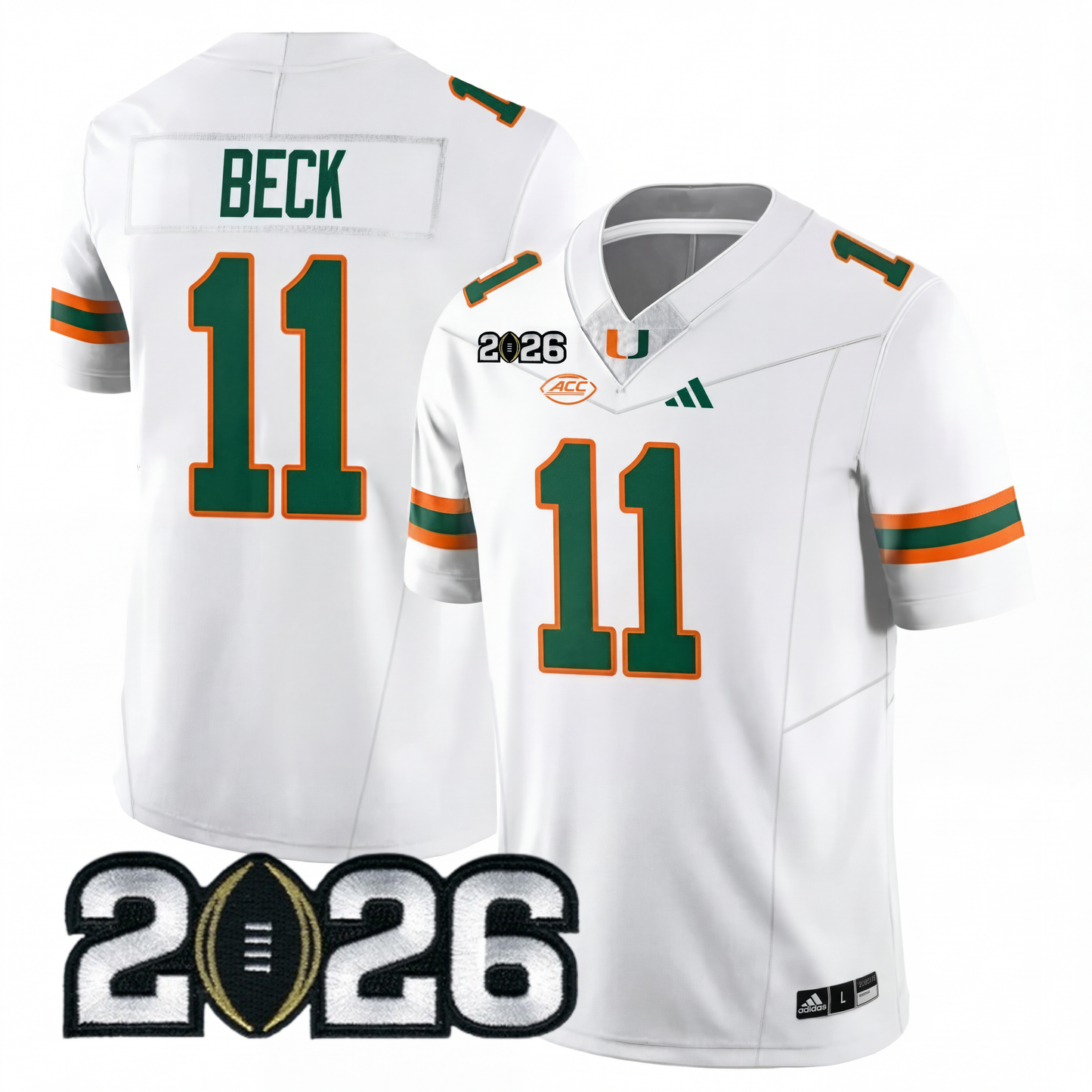 Miami College Football Stitched Jersey - 2026 CFP Patch