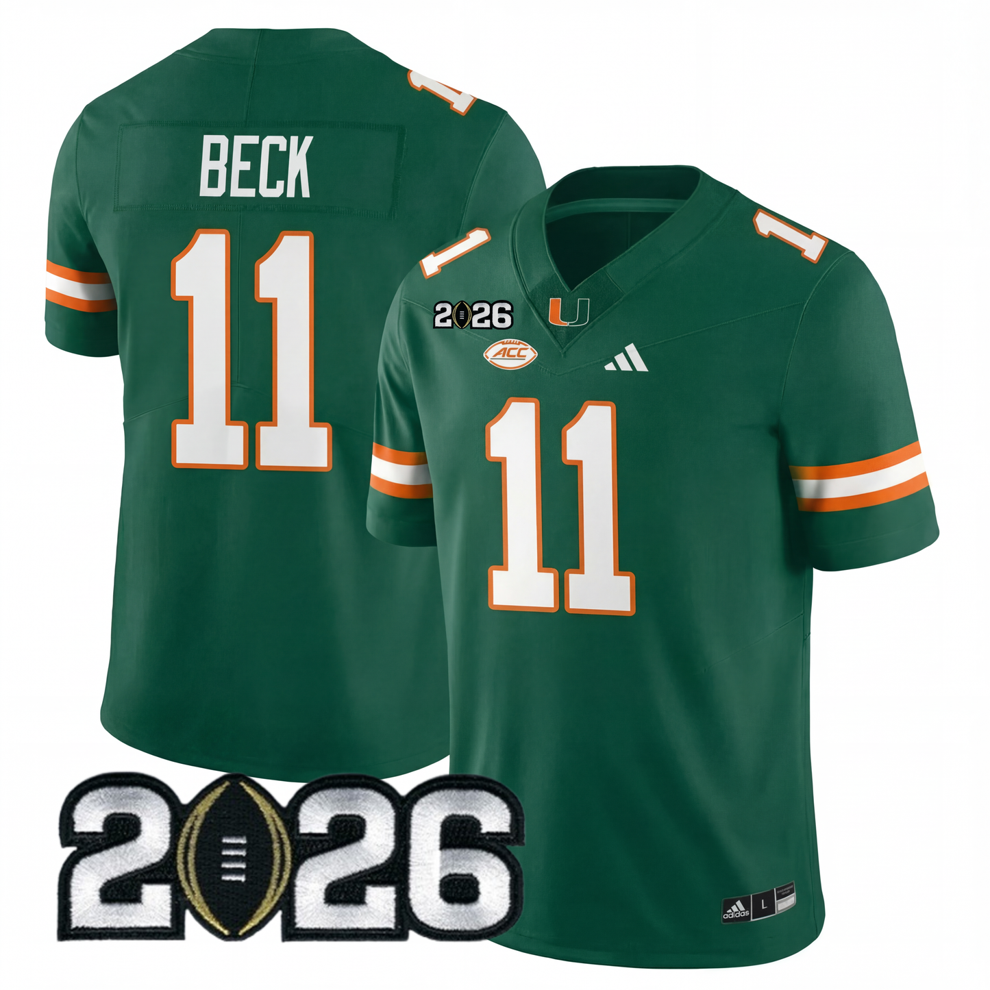 Miami College Football Stitched Jersey - 2026 CFP Patch